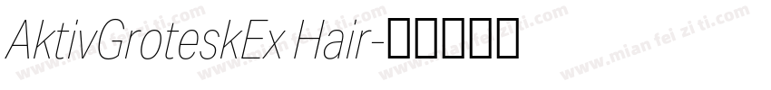 AktivGroteskEx Hair字体转换